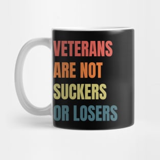 Veterans are NOT suckers or losers Retro Mug